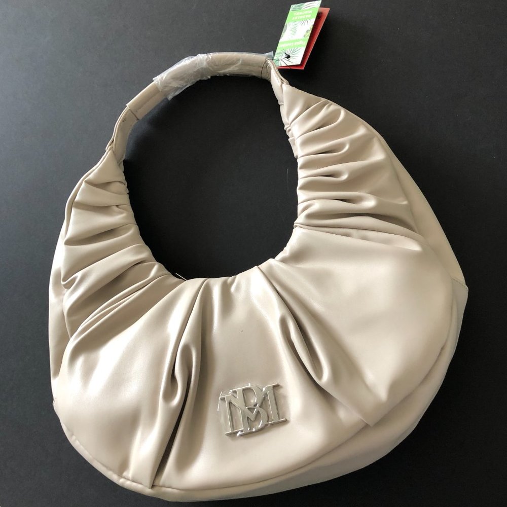 BADGLEY MISCHKA Pleats Shoulder Bag Vegan Leather